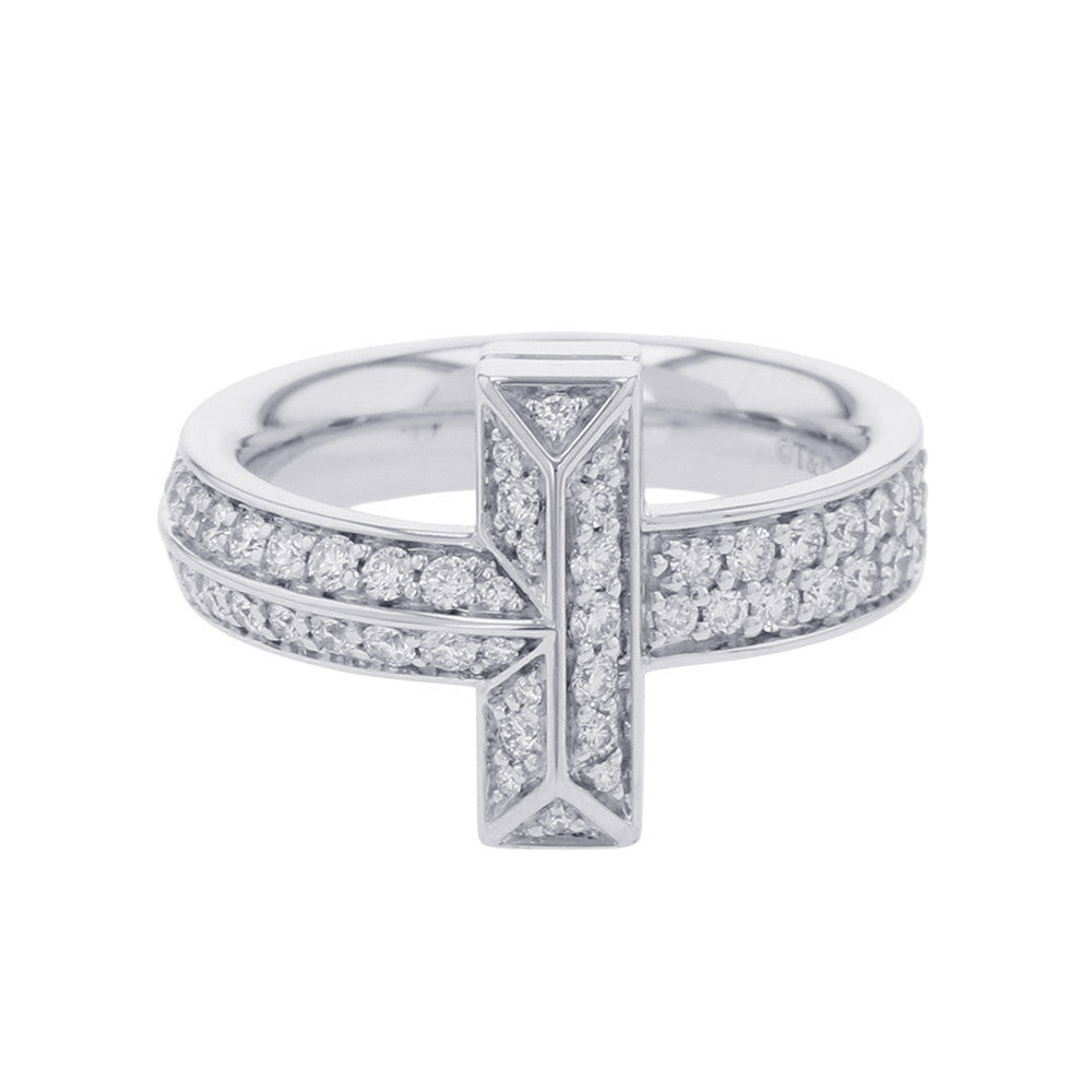 TIFFANY&Co. T One Ring Size Approximately No. 968170036 18K White Gold