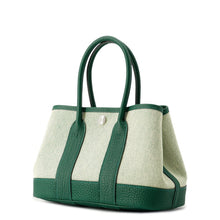 Load image into Gallery viewer, HERMES Neo Garden Ecru/Vert Moyen Negonda Leather Toile H Size 23
