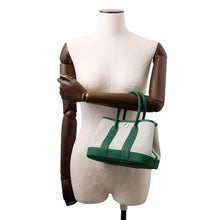 Load image into Gallery viewer, HERMES Neo Garden Ecru/Vert Moyen Negonda Leather Toile H Size 23
