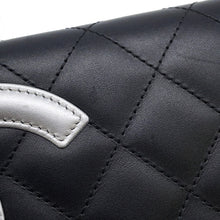 将图像加载到图库查看器中，CHANEL Cambon Chain Wallet Black/SilverA46646 Leather
