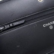 将图像加载到图库查看器中，CHANEL Cambon Chain Wallet Black/SilverA46646 Leather
