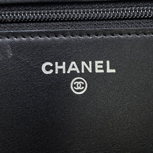 将图像加载到图库查看器中，CHANEL Cambon Chain Wallet Black/SilverA46646 Leather
