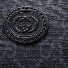 将图像加载到图库查看器中，GUCCI GG Supreme Bifold Wallet Black673000 PVC/Leather
