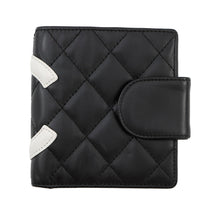 Load image into Gallery viewer, CHANEL Cambon Kiss LockWallet Black/WhiteA26720 Leather
