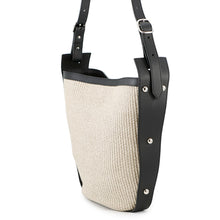 Load image into Gallery viewer, BALENCIAGA one belt Beige/Black410224 Raffia Leather
