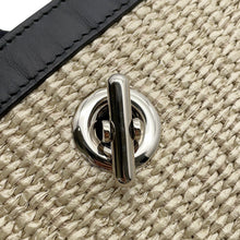 Load image into Gallery viewer, BALENCIAGA one belt Beige/Black410224 Raffia Leather
