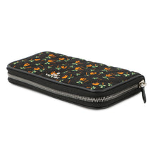 将图像加载到图库查看器中，PRADA Zip Around long wallet Black/Orange Nylon/Leather
