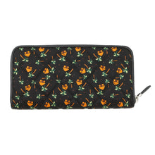 将图像加载到图库查看器中，PRADA Zip Around long wallet Black/Orange Nylon/Leather
