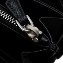 将图像加载到图库查看器中，PRADA Zip Around long wallet Black/Orange Nylon/Leather
