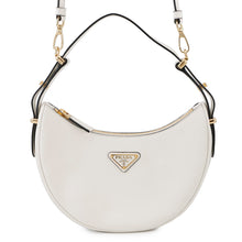 Load image into Gallery viewer, PRADA Arke Shoulder Bag White1BC194 Leather Size Small
