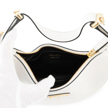 Load image into Gallery viewer, PRADA Arke Shoulder Bag White1BC194 Leather Size Small
