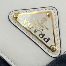 Load image into Gallery viewer, PRADA Arke Shoulder Bag White1BC194 Leather Size Small

