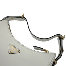 Load image into Gallery viewer, PRADA Arke Shoulder Bag White1BC194 Leather Size Small
