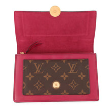 将图像加载到图库查看器中，LOUIS VUITTON Flora Portefeuille Chain Wallet FuchsiaM69578 Monogram/Leather
