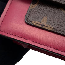 将图像加载到图库查看器中，LOUIS VUITTON Flora Portefeuille Chain Wallet FuchsiaM69578 Monogram/Leather
