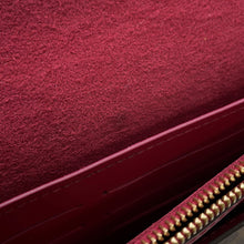 将图像加载到图库查看器中，LOUIS VUITTON Flora Portefeuille Chain Wallet FuchsiaM69578 Monogram/Leather
