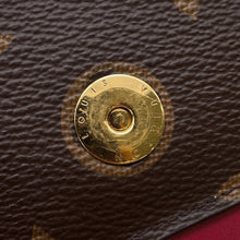 将图像加载到图库查看器中，LOUIS VUITTON Flora Portefeuille Chain Wallet FuchsiaM69578 Monogram/Leather
