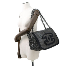 Load image into Gallery viewer, CHANEL CC Logo Messenger Bag MetalicGrayA49697 Nylon Fabric

