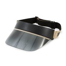 将图像加载到图库查看器中，JIMMY CHOO Sun visor Black/Gold Rubber Plastic
