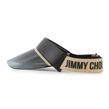 将图像加载到图库查看器中，JIMMY CHOO Sun visor Black/Gold Rubber Plastic
