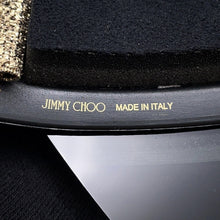 将图像加载到图库查看器中，JIMMY CHOO Sun visor Black/Gold Rubber Plastic
