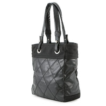 将图像加载到图库查看器中，CHANEL ★Paris-Biarritz Tote BlackA34208 Coating Canvas Leather Size PM
