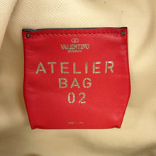将图像加载到图库查看器中，Valentino Garavani Atelier 02 Bow Edition 2-Way Tote Beige/RedUW0B0H95SVJ Canvas Leather
