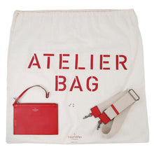 将图像加载到图库查看器中，Valentino Garavani Atelier 02 Bow Edition 2-Way Tote Beige/RedUW0B0H95SVJ Canvas Leather
