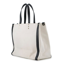 将图像加载到图库查看器中，Valentino Garavani VLTN tote Ivory/BlackTW2B0D21FWB Canvas Leather
