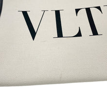 将图像加载到图库查看器中，Valentino Garavani VLTN tote Ivory/BlackTW2B0D21FWB Canvas Leather
