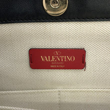 将图像加载到图库查看器中，Valentino Garavani VLTN tote Ivory/BlackTW2B0D21FWB Canvas Leather
