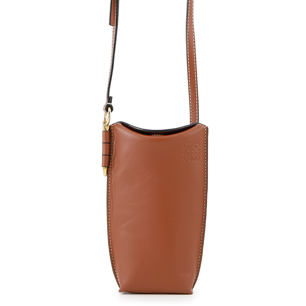 LOEWE Gate pocket Shoulder Bag BrownC650Z42X34 Leather