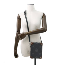 Load image into Gallery viewer, Berluti Globe-Trotter Collaboration Messenger Bag Dark Gray/Brown PVC Leather Size Mini
