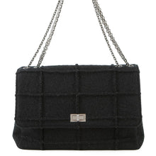 将图像加载到图库查看器中，CHANEL 2.55 Chocolate Bar ChainShoulder BlackA37590 Felt
