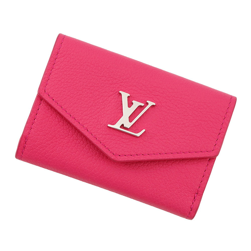 LOUIS VUITTON Portefeuille Lockmini Hot pinkM67858 Calf Leather