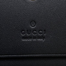 将图像加载到图库查看器中，GUCCI Double G Cherie Line Compact Wallet Black523155 Suede/Canvas/Patent Leather
