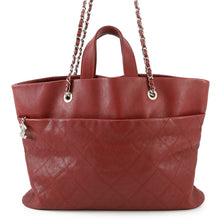 将图像加载到图库查看器中，CHANEL Matelasse 2WAY ChainTote Bag RedA90485 Caviar Leather
