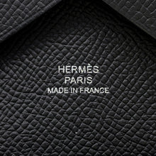 将图像加载到图库查看器中，HERMES Calvi Duo Black Epsom
