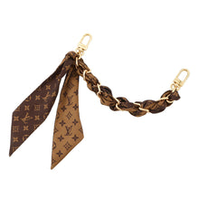 将图像加载到图库查看器中，LOUIS VUITTON Bag Charm Chain Fleur BrownM01354 Metal Silk100%
