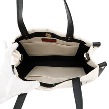 将图像加载到图库查看器中，Valentino Garavani VLTN Lock Studded 2-Way Bag Ivory/BlackZW2B0H19FWB Canvas Leather

