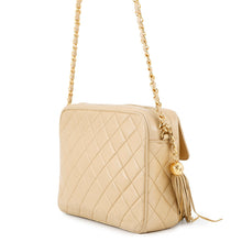 将图像加载到图库查看器中，CHANEL Matelasse Tassel Chain Shoulder Beige Lambskin

