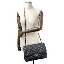 Load image into Gallery viewer, CHANEL Matelasse W flap ChainShoulder BlackA58600 Caviar Leather Size 30
