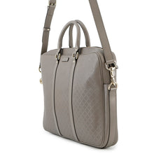 Load image into Gallery viewer, GUCCI Diamante Briefcase Gray208463 PVC Leather
