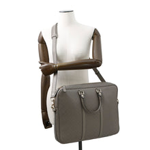 Load image into Gallery viewer, GUCCI Diamante Briefcase Gray208463 PVC Leather
