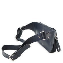 将图像加载到图库查看器中，Valentino Garavani VLTN Crossbody Bag Navy Leather
