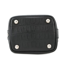 Load image into Gallery viewer, SAINT LAURENT PARIS Emmanuel Drawstring Bag Shoulder Bag Black340240 Croco embossed leather

