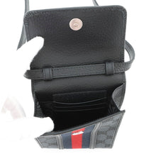 Load image into Gallery viewer, BALENCIAGA Gucci collaboration The Hacker Project phone pouch Black680130 Canvas Leather
