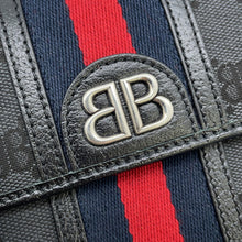Load image into Gallery viewer, BALENCIAGA Gucci collaboration The Hacker Project phone pouch Black680130 Canvas Leather
