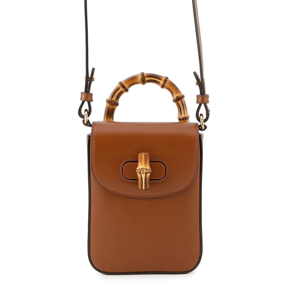 GUCCI 3WAYShoulder Bag Brown702106 Leather Bamboo