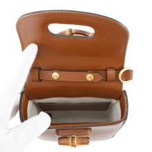 将图像加载到图库查看器中，GUCCI 3WAYShoulder Bag Brown702106 Leather Bamboo

